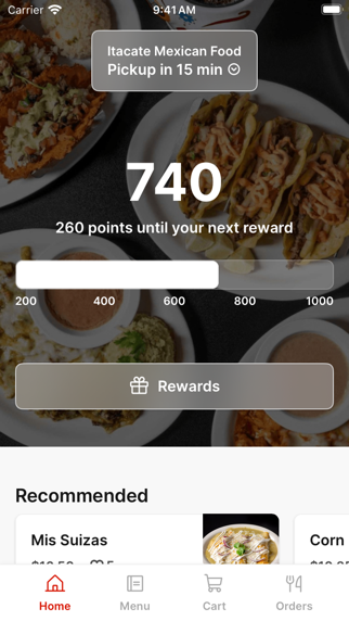 Itacate Mexican Food Screenshot