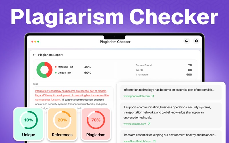 Plagiarism Checker・AI Detector app screenshot