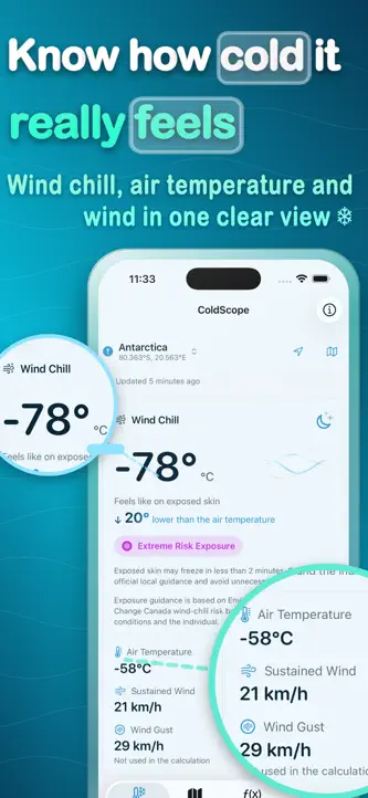 ColdScope: Wind Chill Forecast screenshot 1
