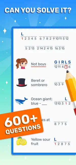 Cryptogram Clues: Word Puzzles screenshot 1