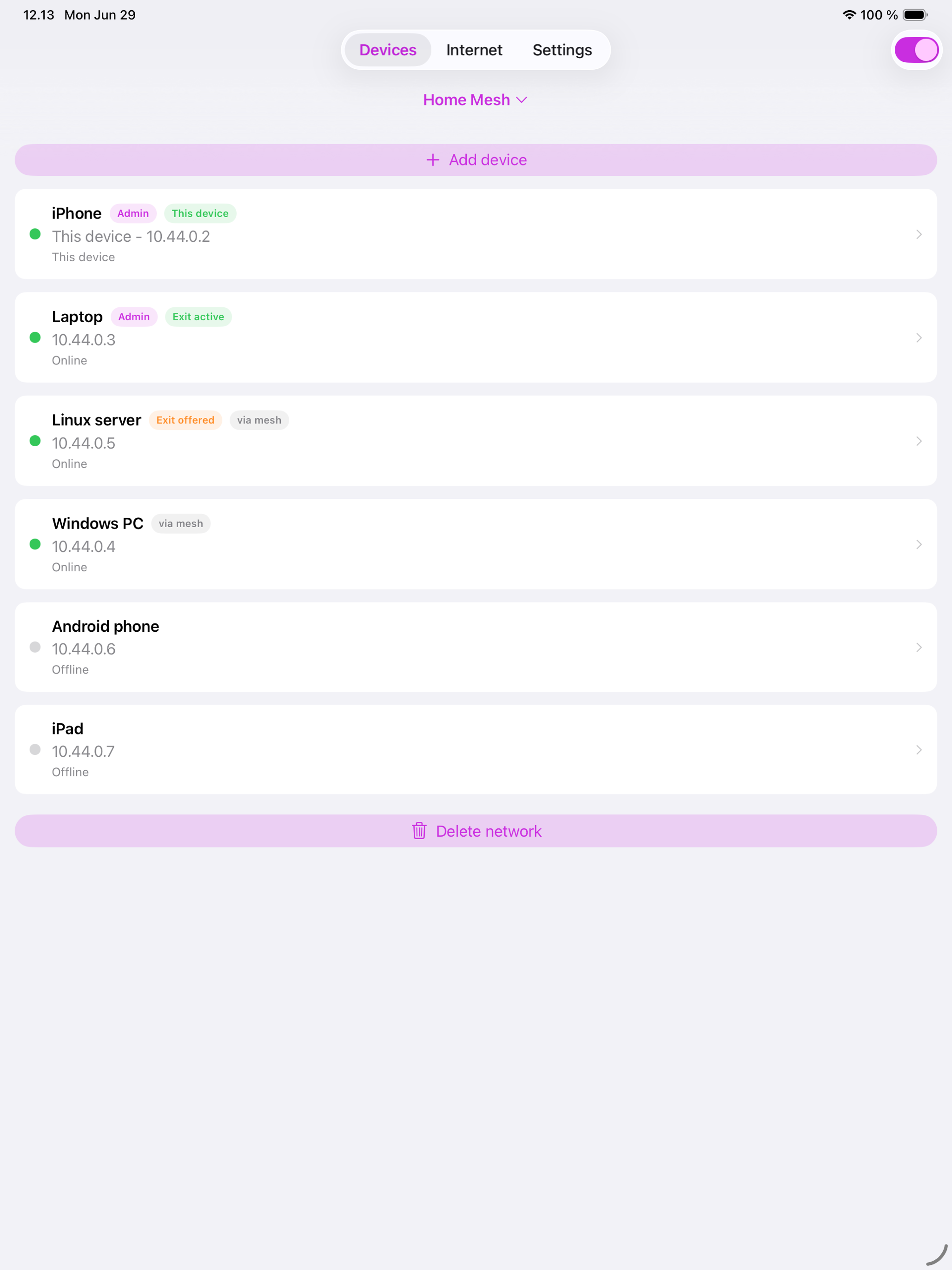 Nostr VPN screenshot 4