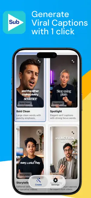 Viral Captions by Subclip screenshot 1