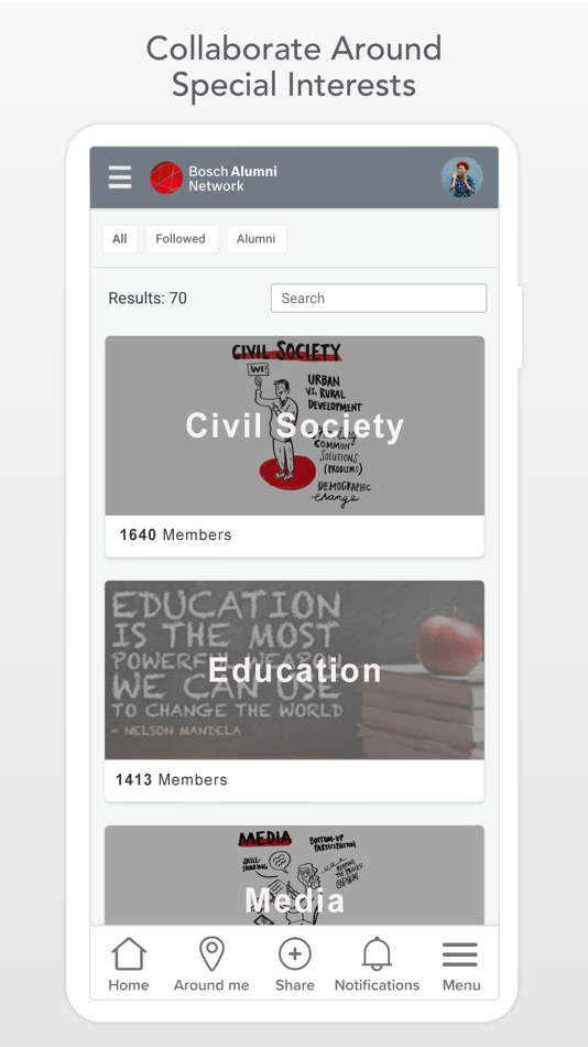 #2. Bosch Alumni Network (iOS) Podle: International Alumni Center gGmbH