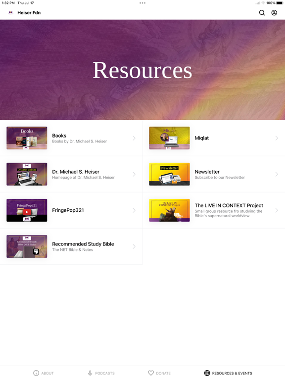 Michael S. Heiser Foundation iPad screenshot 4 - Education app
