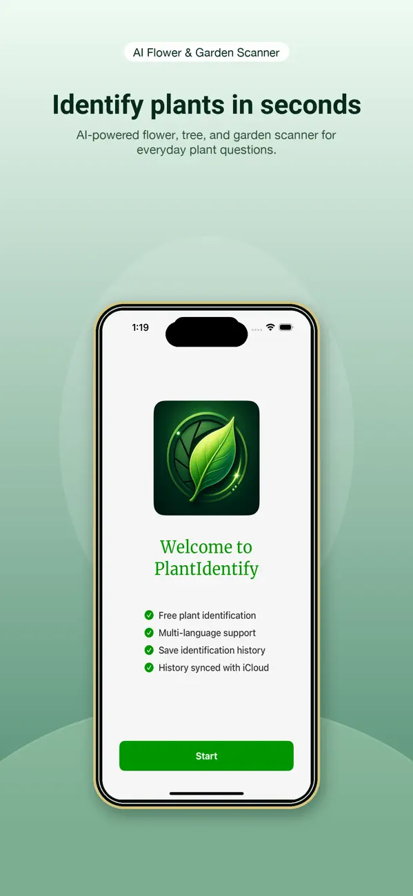 Plantsnap identifying a plant from a photo