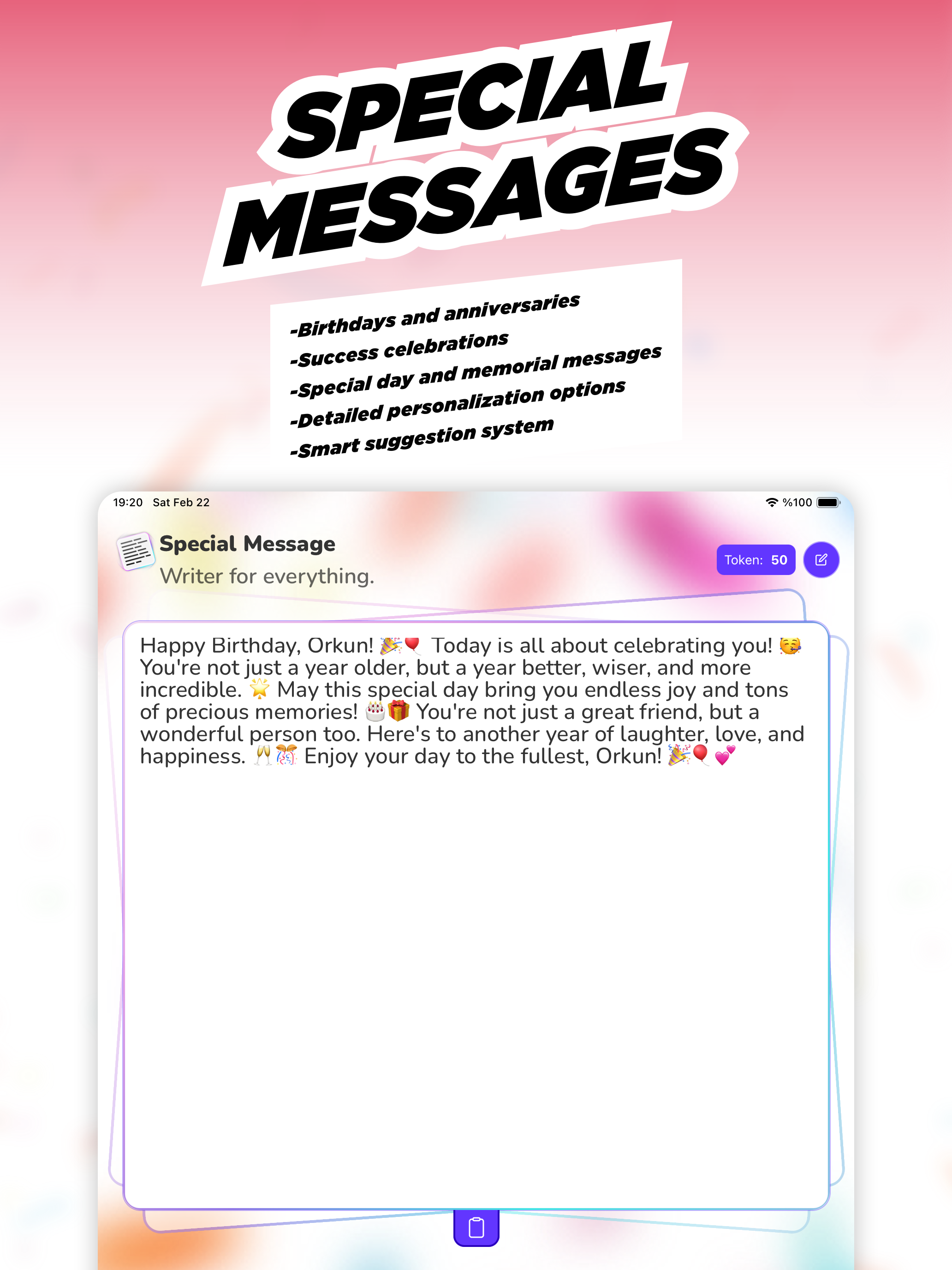 Special Message: AI Writer screenshot 6