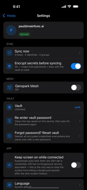 Genterminal: SSH Terminal iPhone screenshot 5