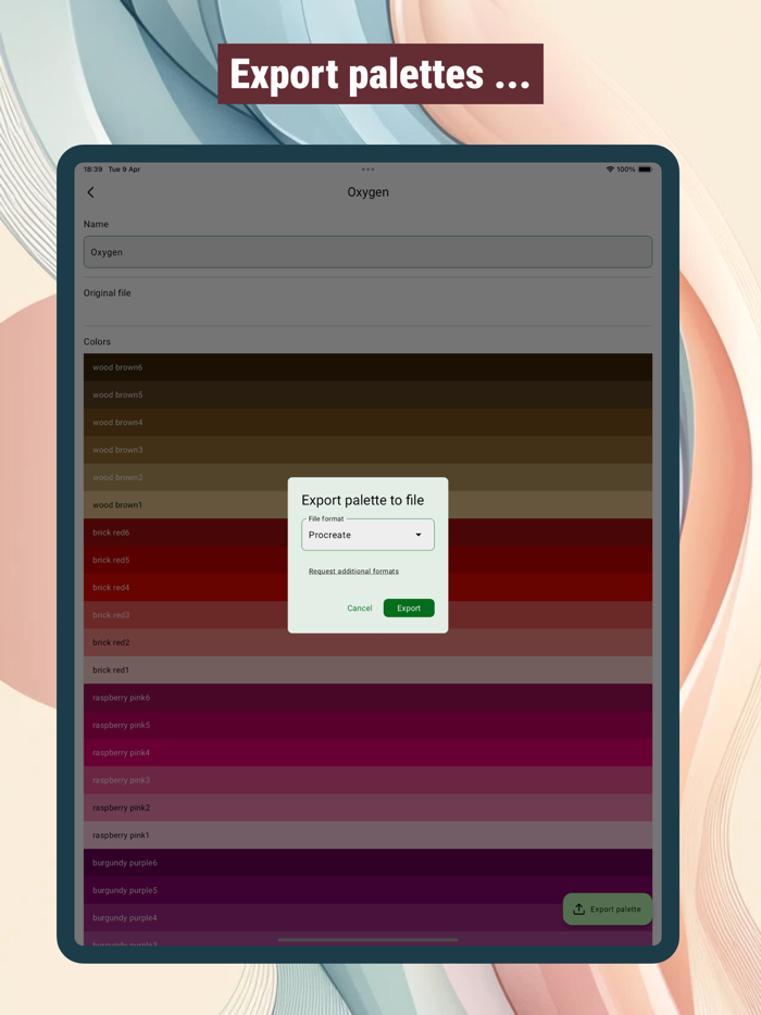 Color Palette Conversion UPC