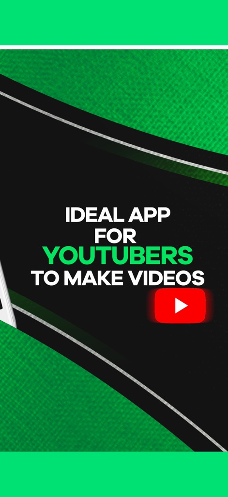 Narrator's Voice - 이 앱은 '유튜브 로고'가 명시적으로 강조하듯이 유튜버들의 영상 제작에 이상적이며, '텍스트 오버레이'를 통해 이러한 핵심 기능을 명확히 전달합니다.