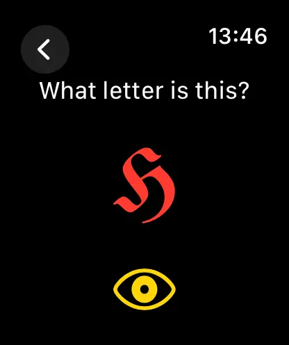 Screenshot #1 pour Learn Gothic script on Watch