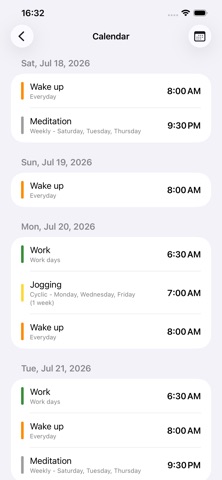 Caynax alarm, calendar, tasks iPhone screenshot