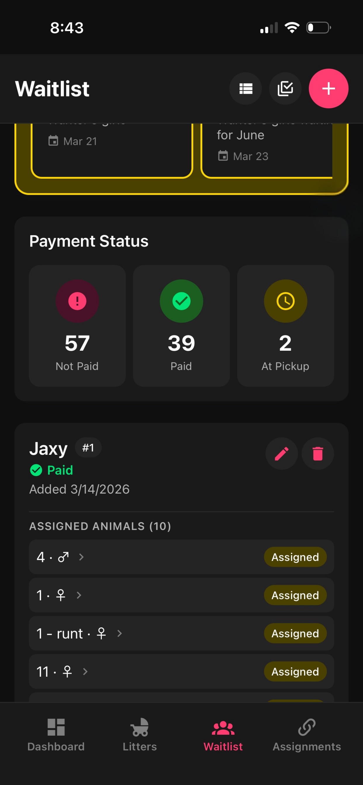 Screenshot 5 of Breeding Buddy for Litters