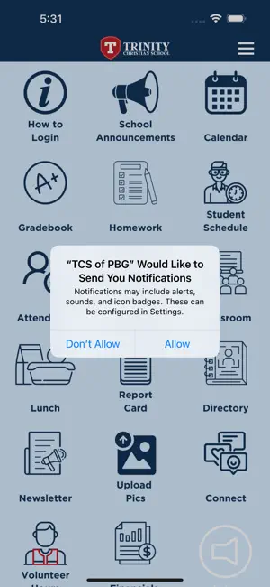 Trinity Christian School - PBG screenshot 1