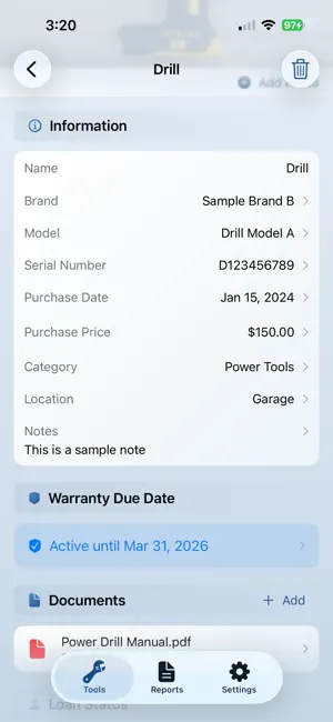 BenchBinder: Tool Inventory screenshot 3