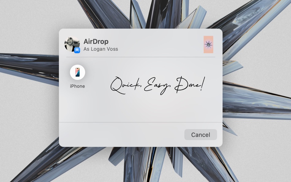 #2. QuickDrop: Fast File Share (macOS) 게시자: Logan Voss