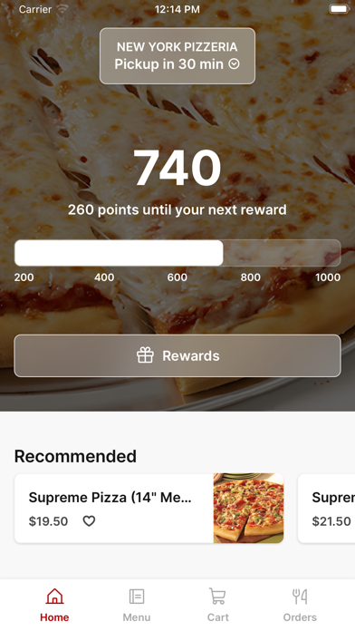New York Pizzeria GP iPhone screenshot 1 - Food & Drink app