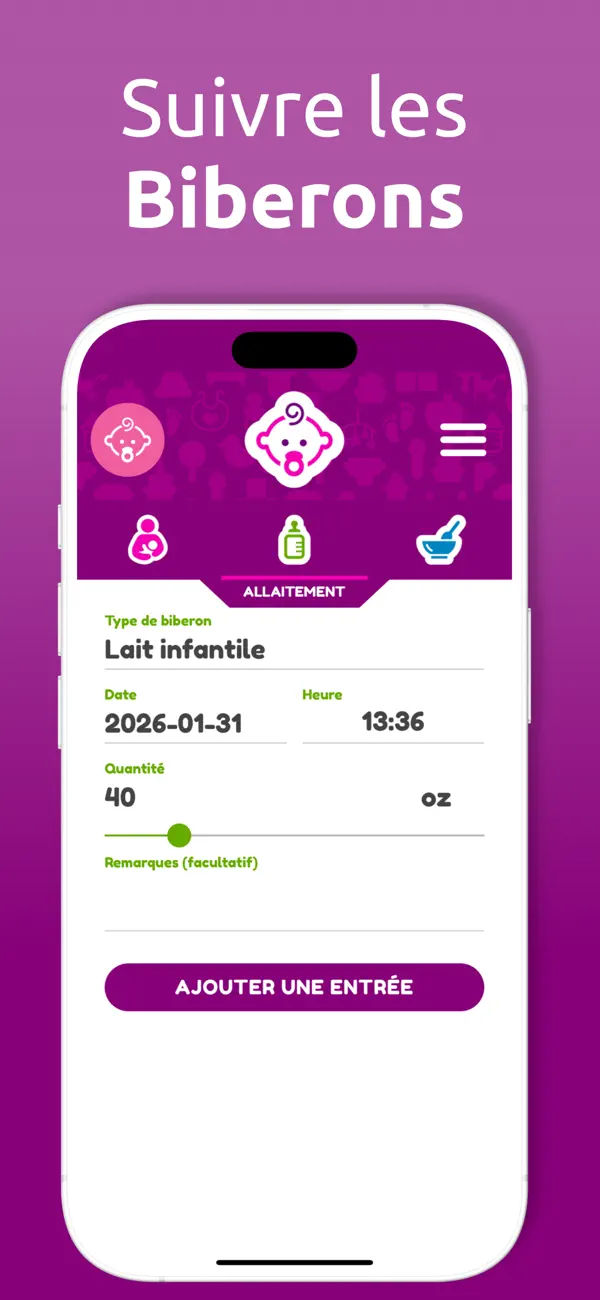 Screenshot #3 pour Suivi Allaitement Bébé