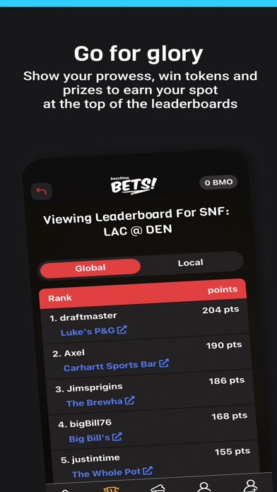 Buzztime BETS Screenshot