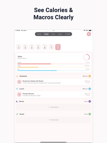 HerCal: Cal AI For Women iPad screenshot