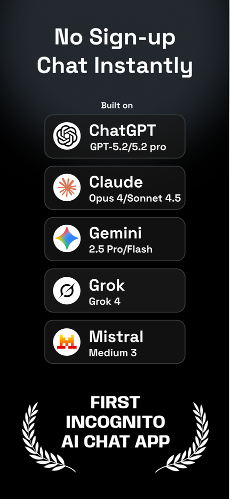 Mask - Incognito AI Chat screenshot 1