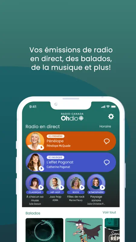 Radio-Canada OHdio screenshot 1 of 5