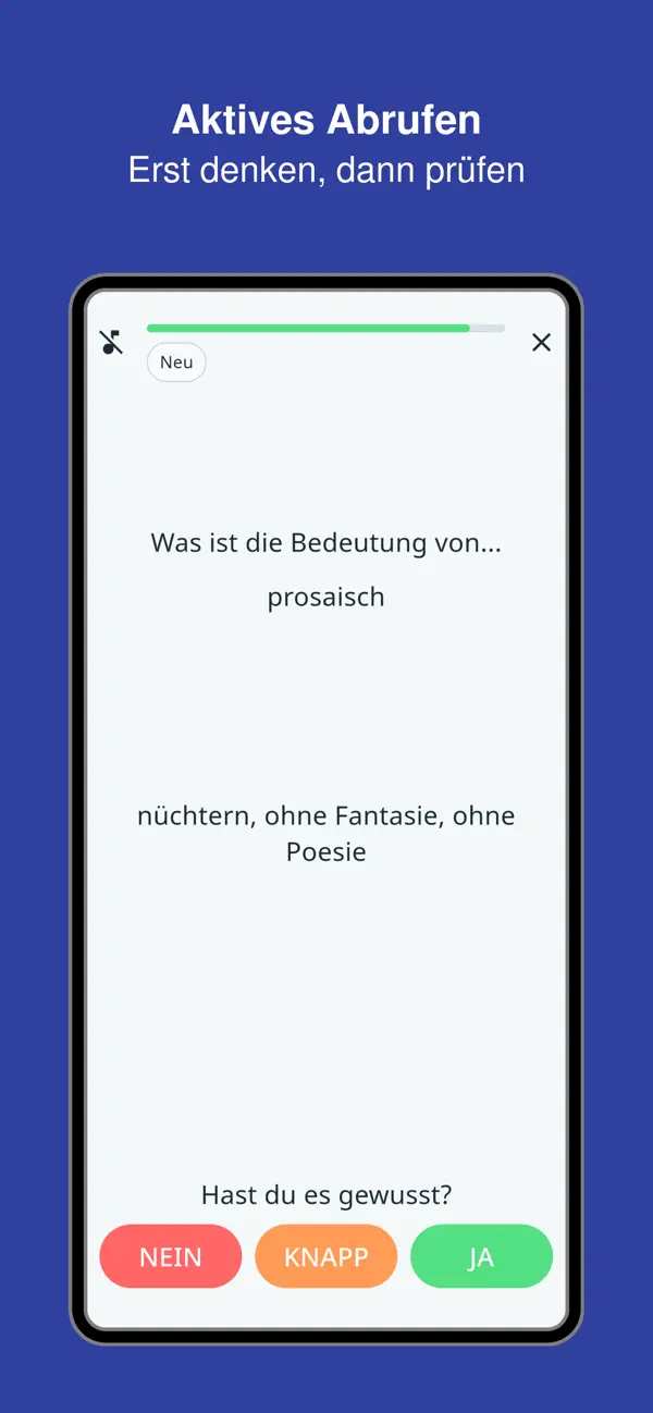 Screenshot #3 pour Gehobener Wortschatz Trainer