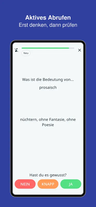 Gehobener Wortschatz Trainer screenshot 3 of 7
