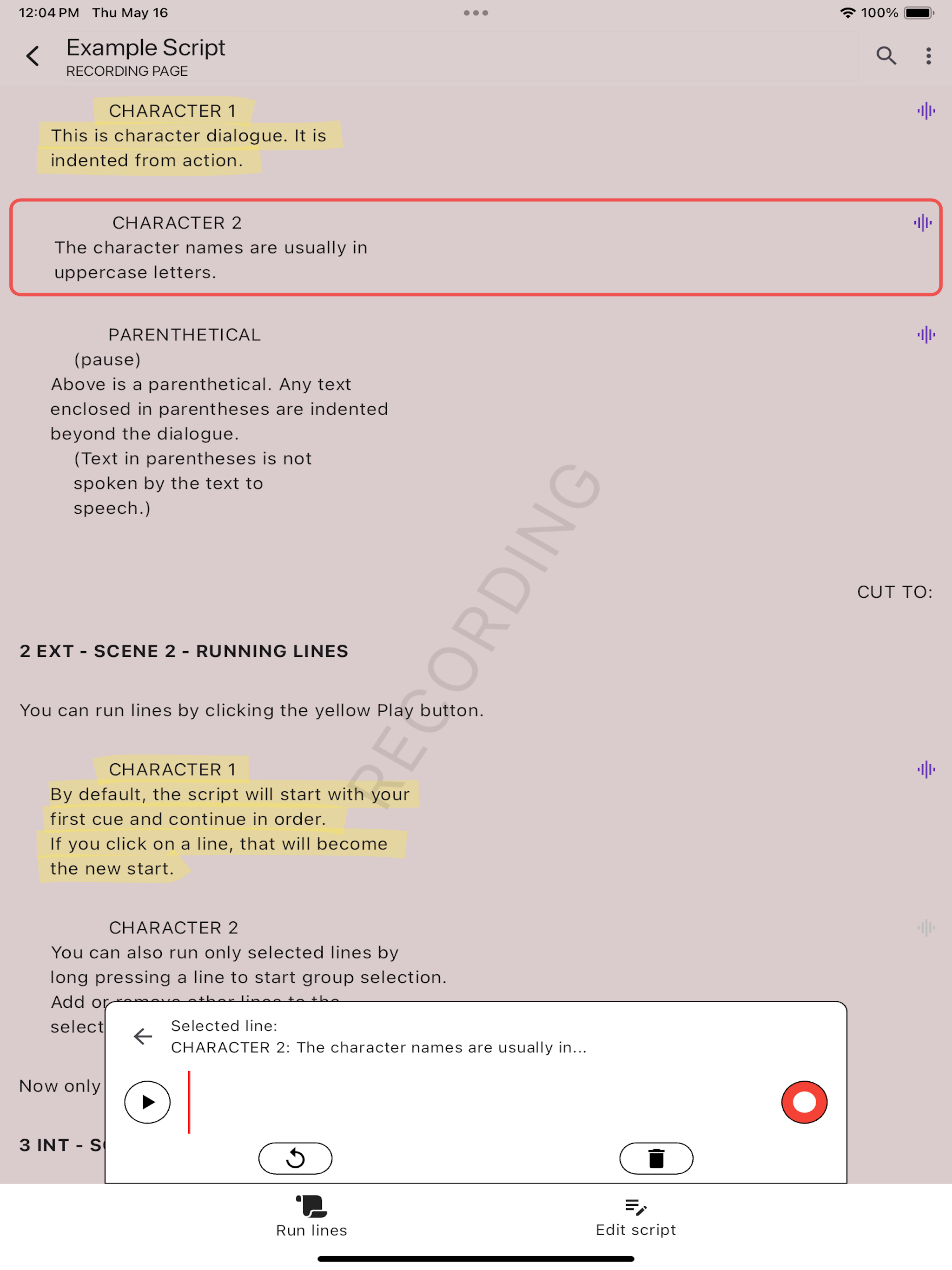 MyLine - Memorize your lines