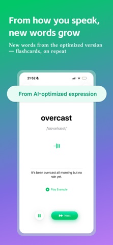 Practice English with Lory AI iPhone screenshot