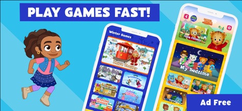 PBS KIDS Games - The app provides a quick and uninterrupted gaming experience, featuring an intuitive interface for selecting various themed games, such as "Winter Games," without disruptive ads.