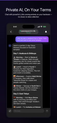 Cipher AI: Private LLM Chat iPhone screenshot
