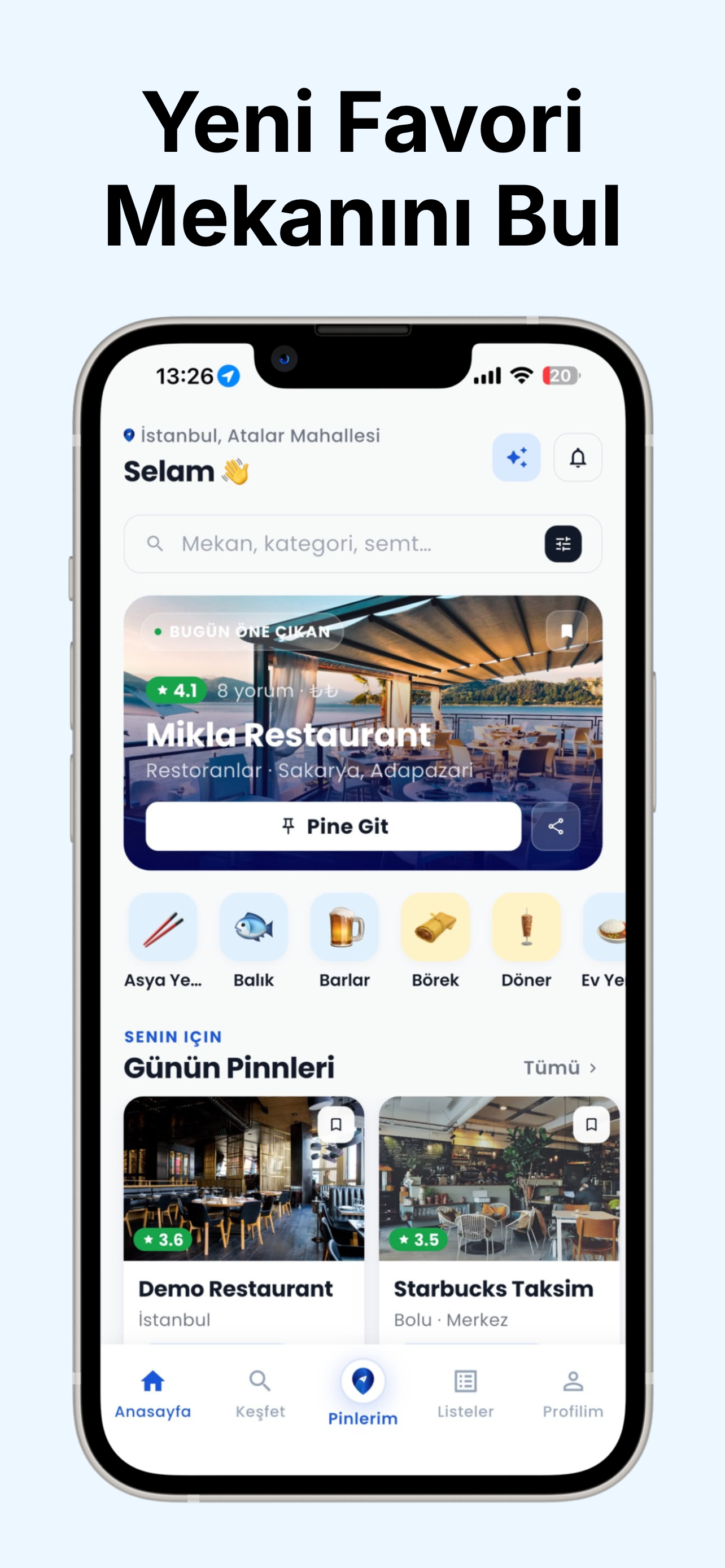 Pinnle: Restoran Keşfet screenshot 3