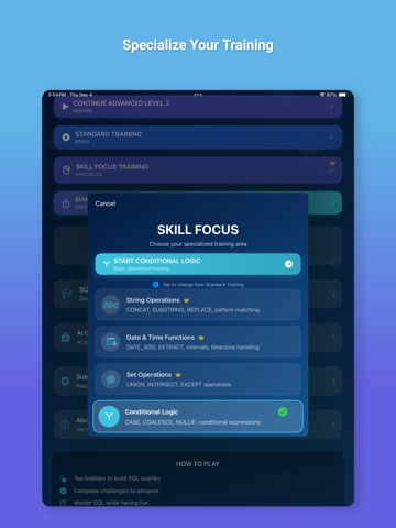 SQL Bubble Pop-SQL Coding Game iPad screenshot