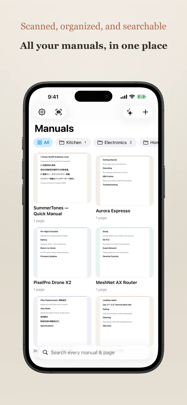 Screenshot #1 pour ManualBook