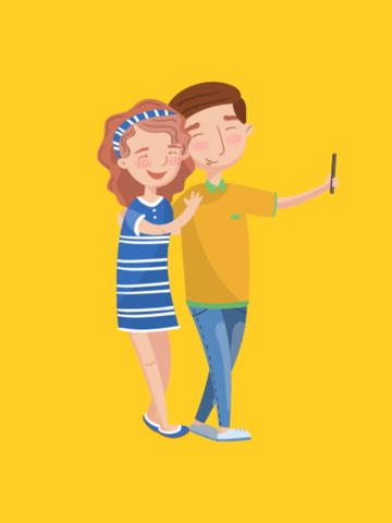 Selfie Lover Stickers iPad screenshot