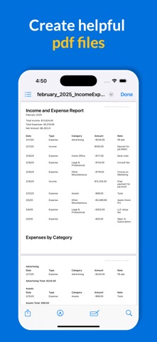 Simple Income Expense Log App screenshot