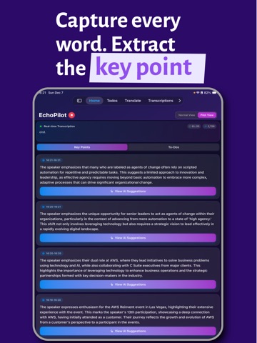 EchoPilot iPad screenshot