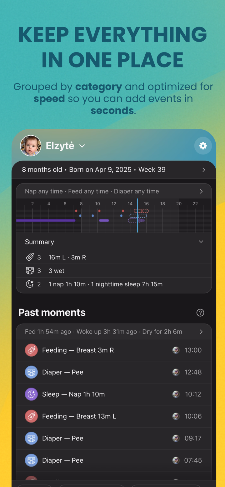 Nurtura Daily: Baby Tracker screenshot 2