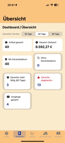 HB-Inventar screenshot