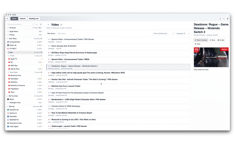 RSS24 screenshot
