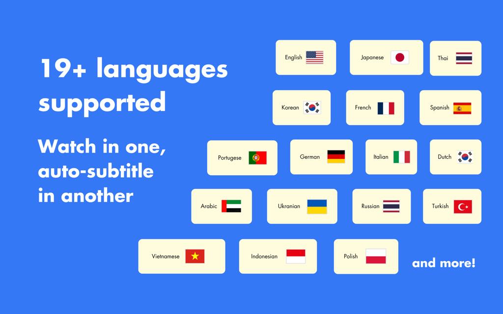 Transcrybe languages
