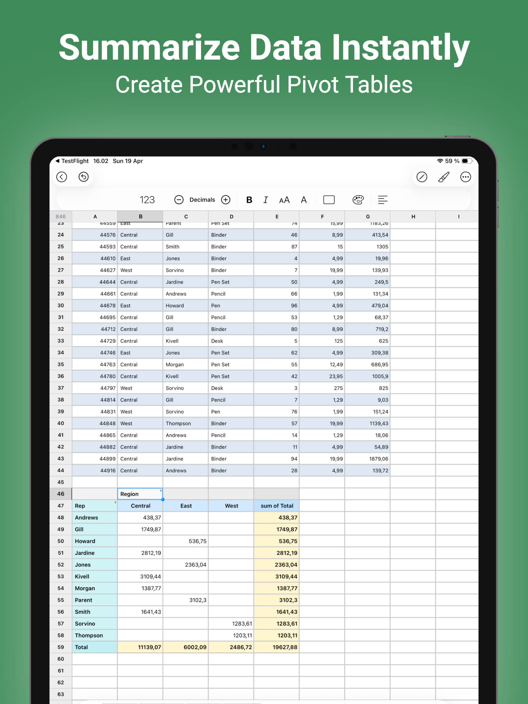 The Spreadsheet App - Sheets screenshot 20