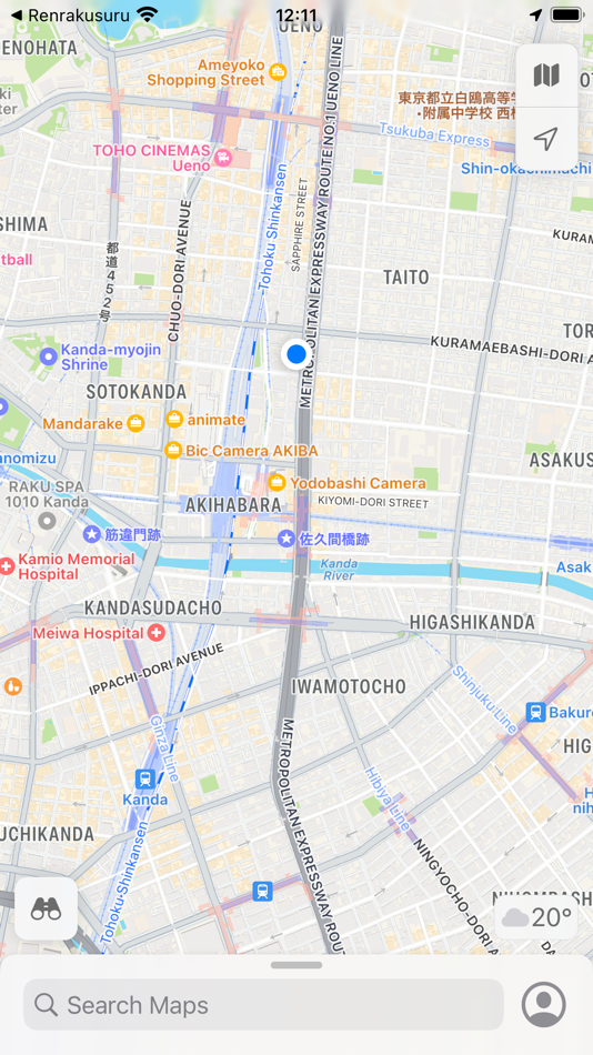 #7. renrakuSuru - contact with GPS (iOS) Podle: Masahiro Takahashi