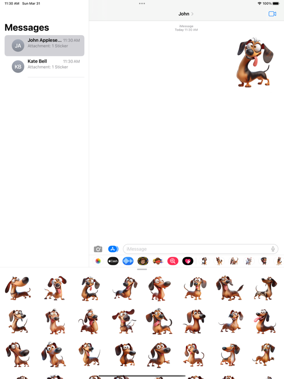 Screenshot #4 pour Goofy Dachshund Stickers