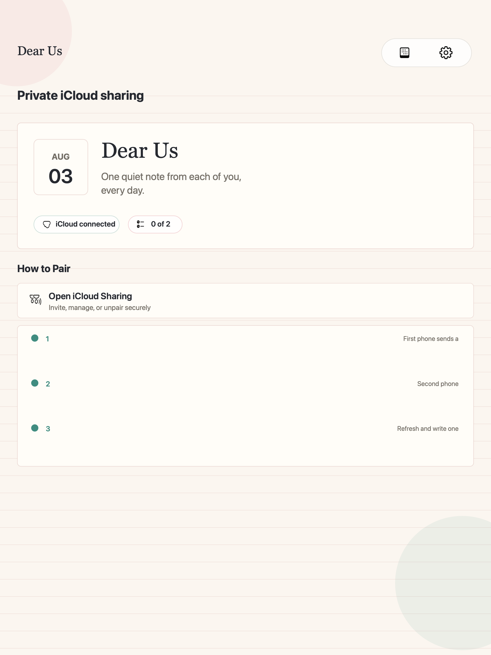 Dear Us daily journal screenshot 11