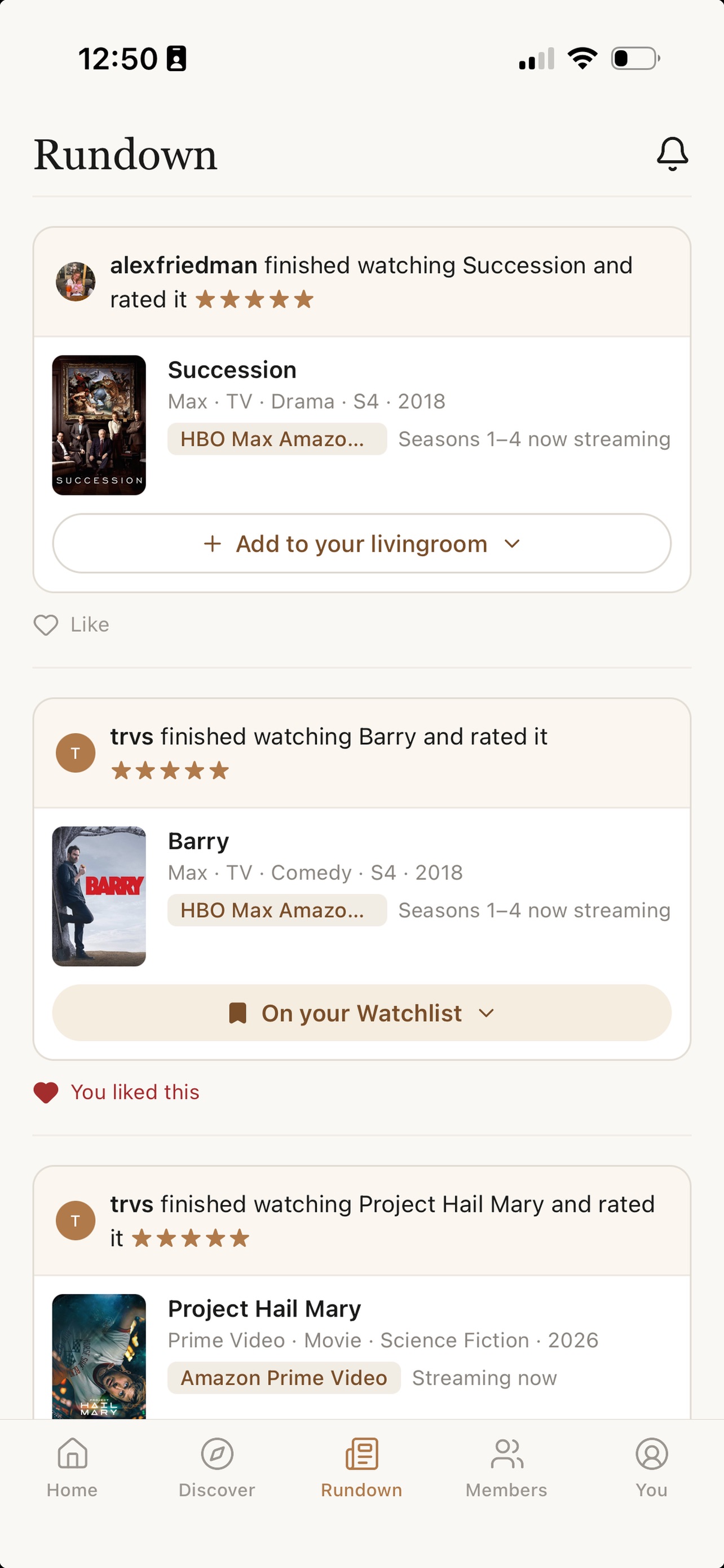 Screenshot 2 of livingroom: tv and movie recs