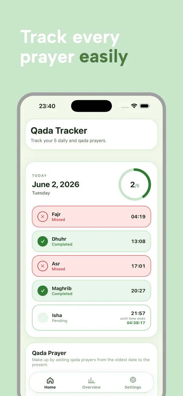 Screenshot #2 pour Qada Tracker - Likapa