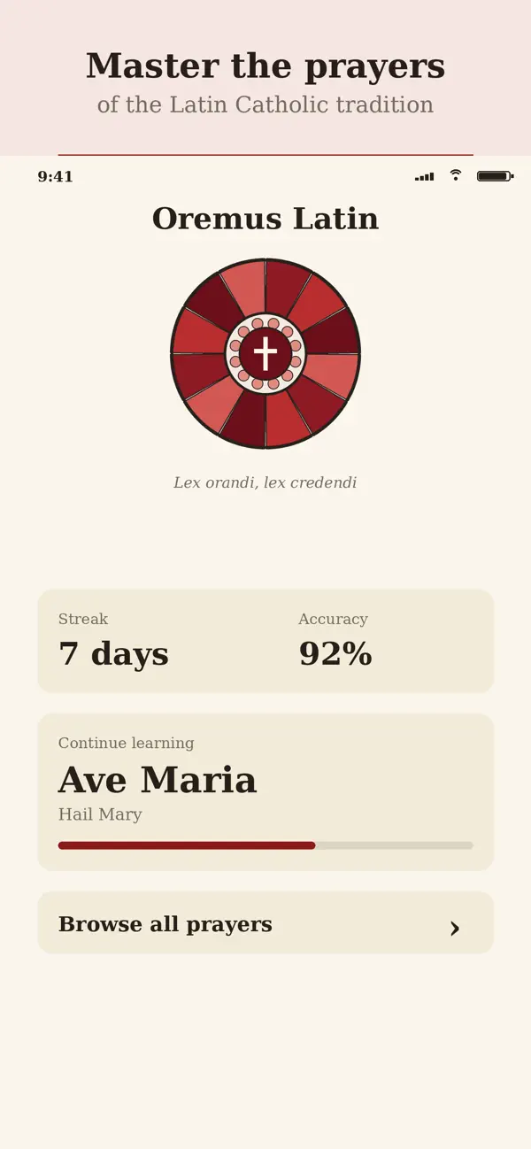 Screenshot #1 pour Oremus Latin