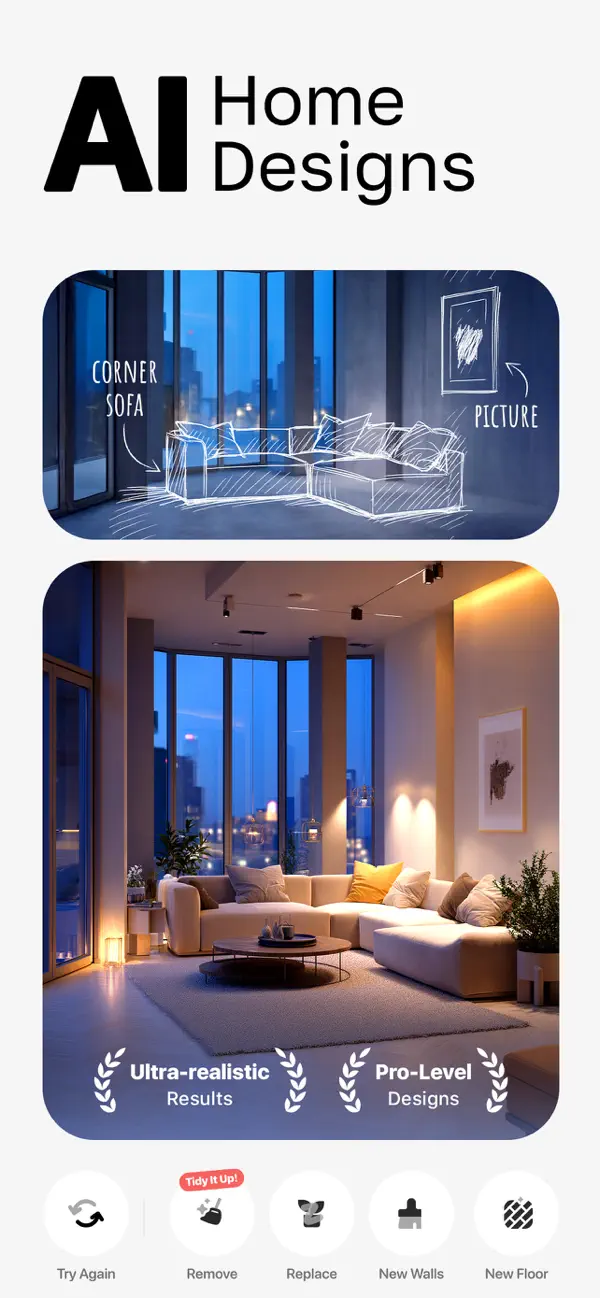 Screenshot #1 pour AI Home Design: DecoLab