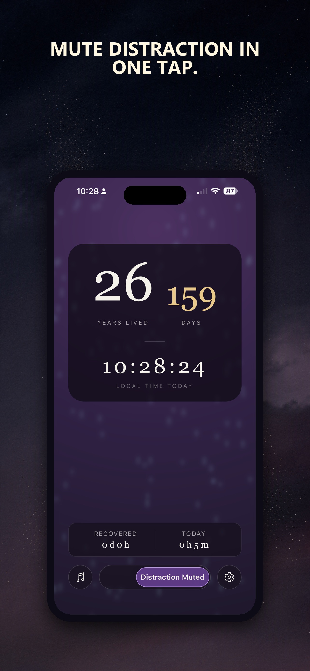 Screenshot 2 of Mute: Life Clock & Focus